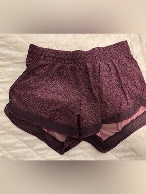 Athleta Plum Mesh-Trim Running Shorts